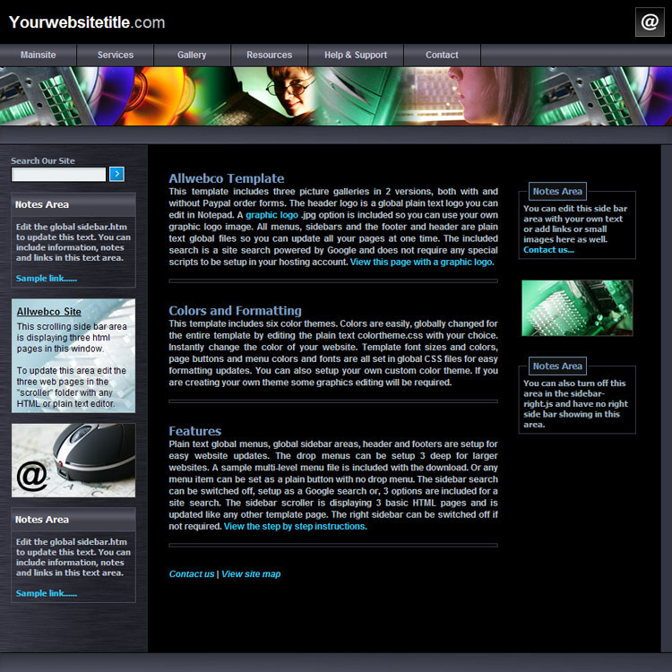Exec Tech Jet Black Website Template Image